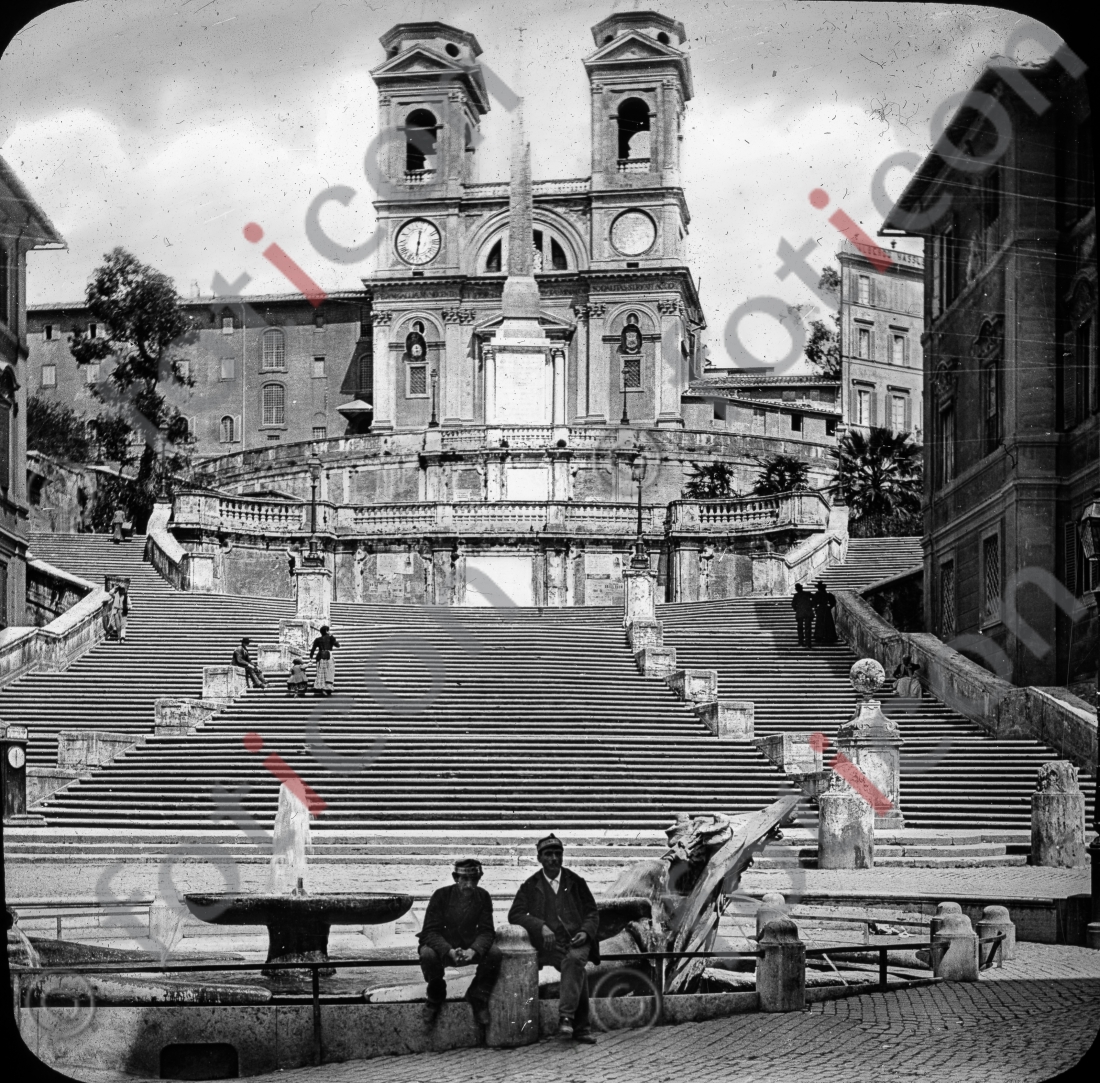 Spanische Treppe | Spanish Steps - Foto foticon-simon-147-045-sw.jpg | foticon.de - Bilddatenbank für Motive aus Geschichte und Kultur